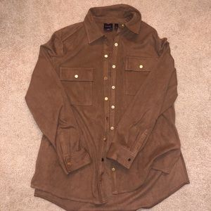 Suede Button Up